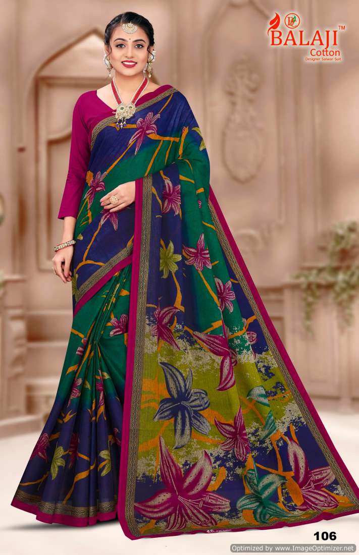 Rich Masleen Vol 1 By Balaji Printed Cotton Daily Wear Sarees Wholesale Price In Surat